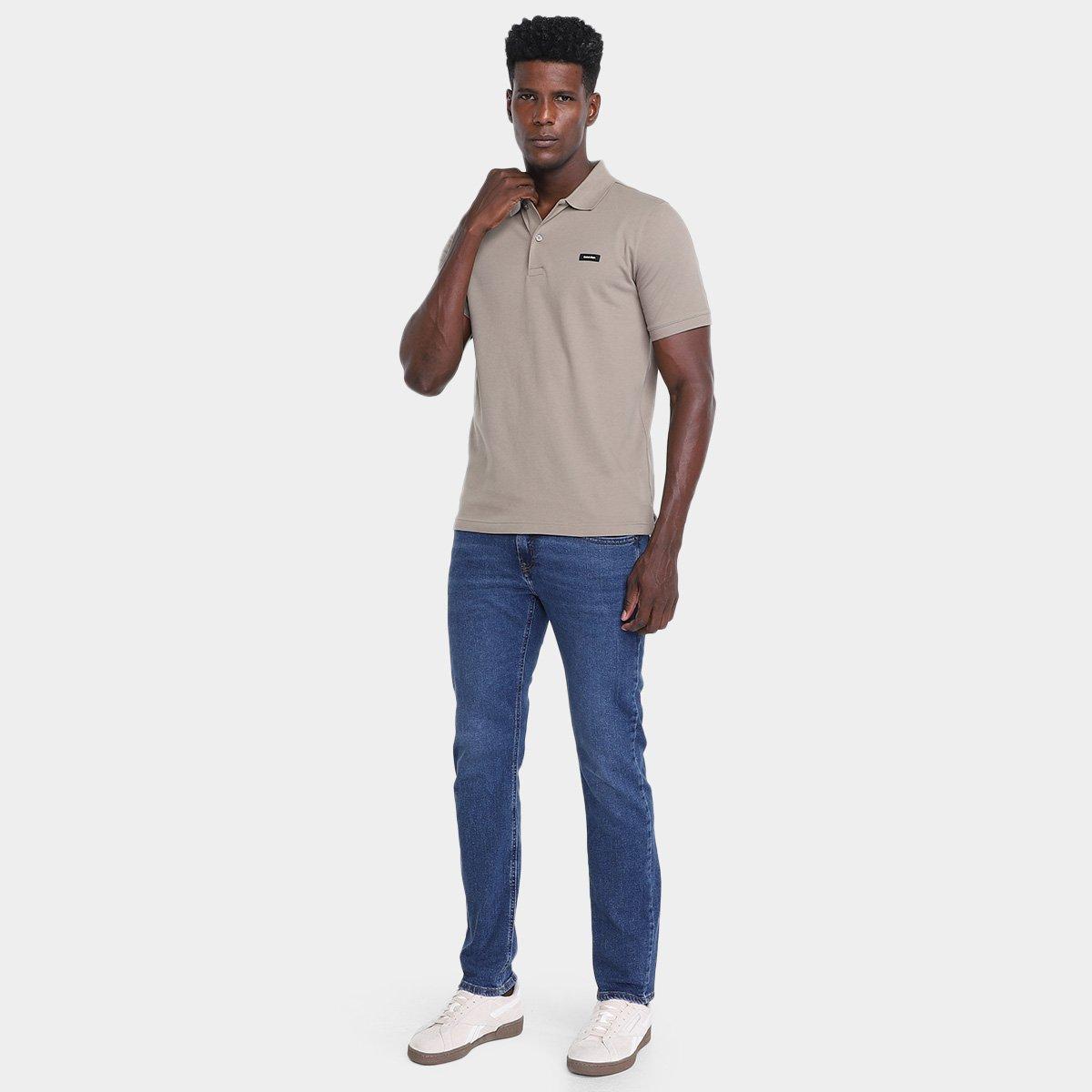Camisa Polo Calvin Klein Slim Em Piquet Masculina - 4