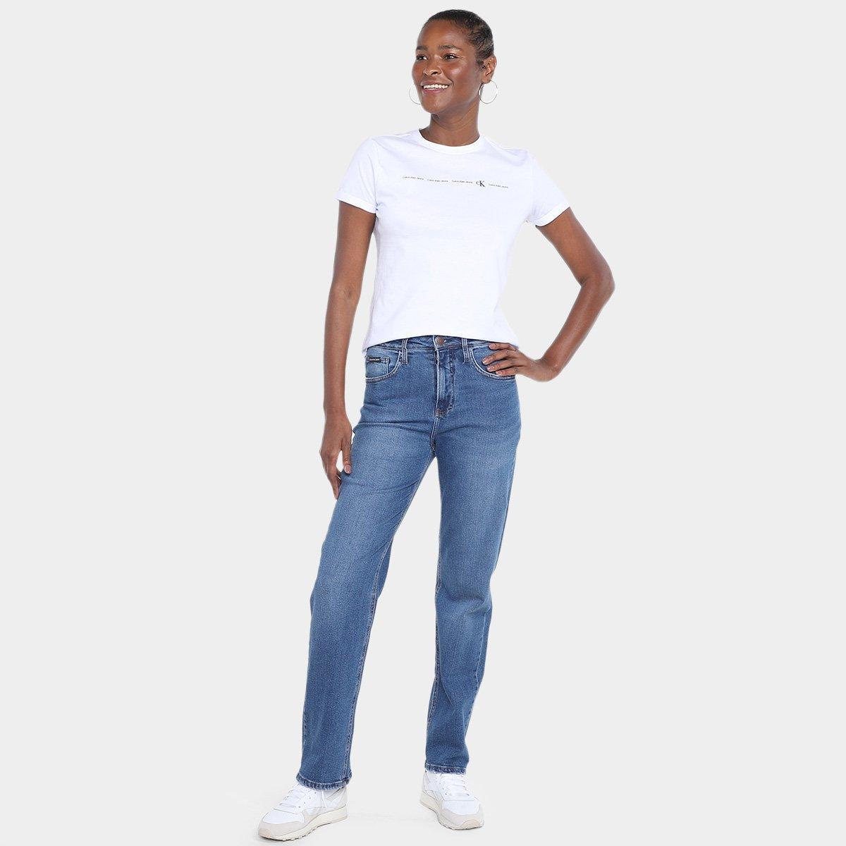 Camiseta Calvin Klein Logo Feminina - 4