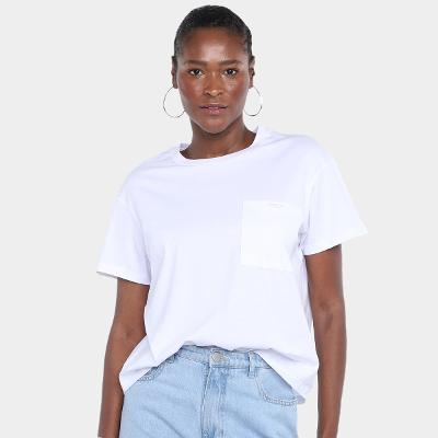 Camiseta Cropped Ellus Pocket Hotfix Feminina