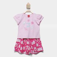 Conjunto Infantil Kyly Mar Camiseta + Short Menina - 1