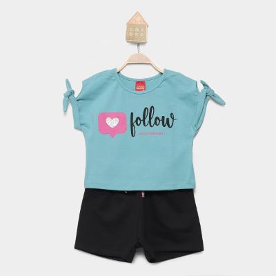 Conjunto Curto Infantil Kyly Estampado Menina