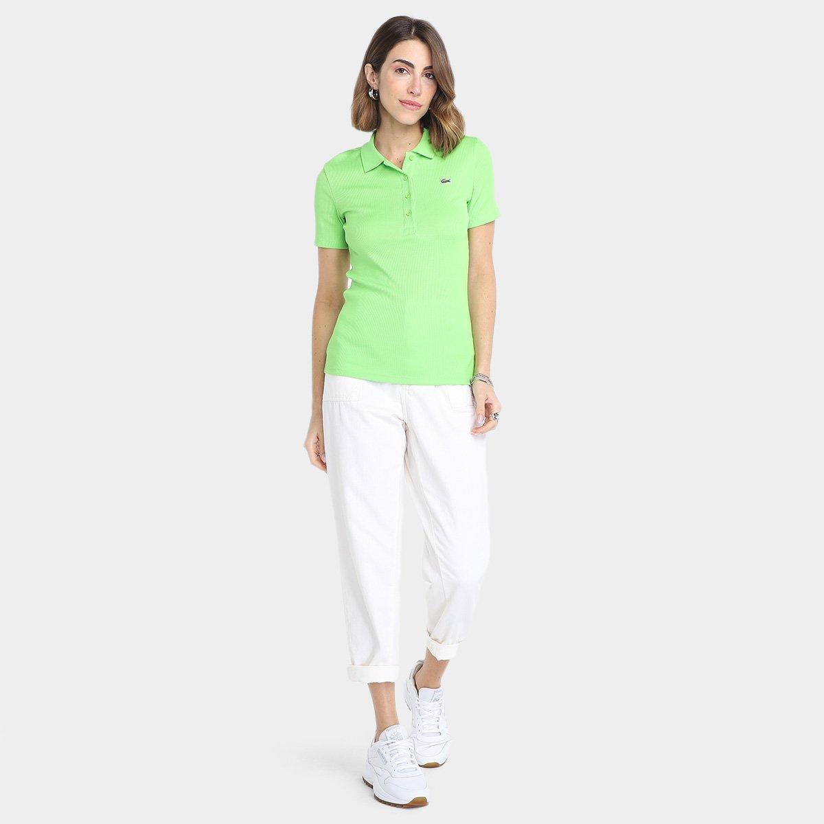 Camisa Polo Lacoste Slim Casual Feminina - 4
