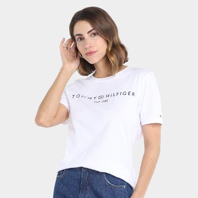 Camiseta Tommy Hilfiger Reg Corp Logo Feminina