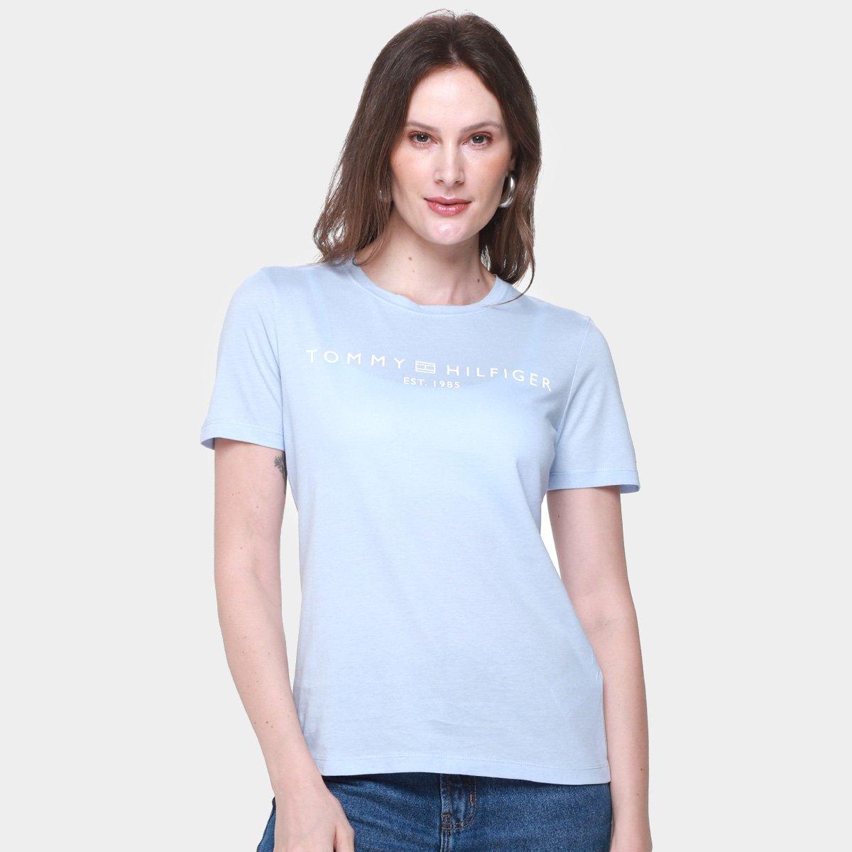 Camiseta Tommy Hilfiger Reg Corp Logo Feminina - 1