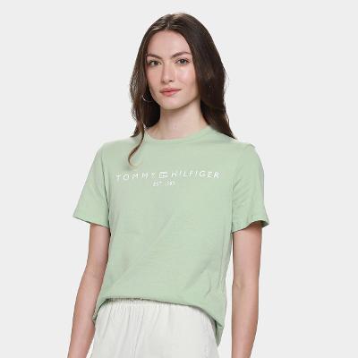 Camiseta Tommy Hilfiger Reg Corp Logo Feminina