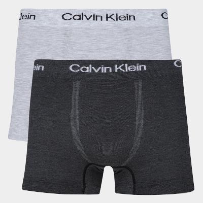 Kit Cueca Boxer Calvin Klein Seamless Viscose 2 Peças
