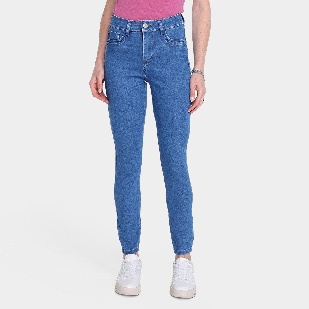 Calça Jeans Skinny Sawary Cintura Alta Feminina - 1