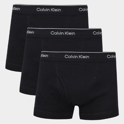 Kit Cueca Boxe Calvin Klein Trunk Masculina -  3 Peças