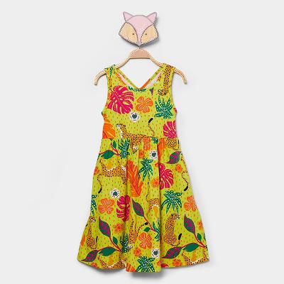 Vestido Infantil Kyly Selva Menina
