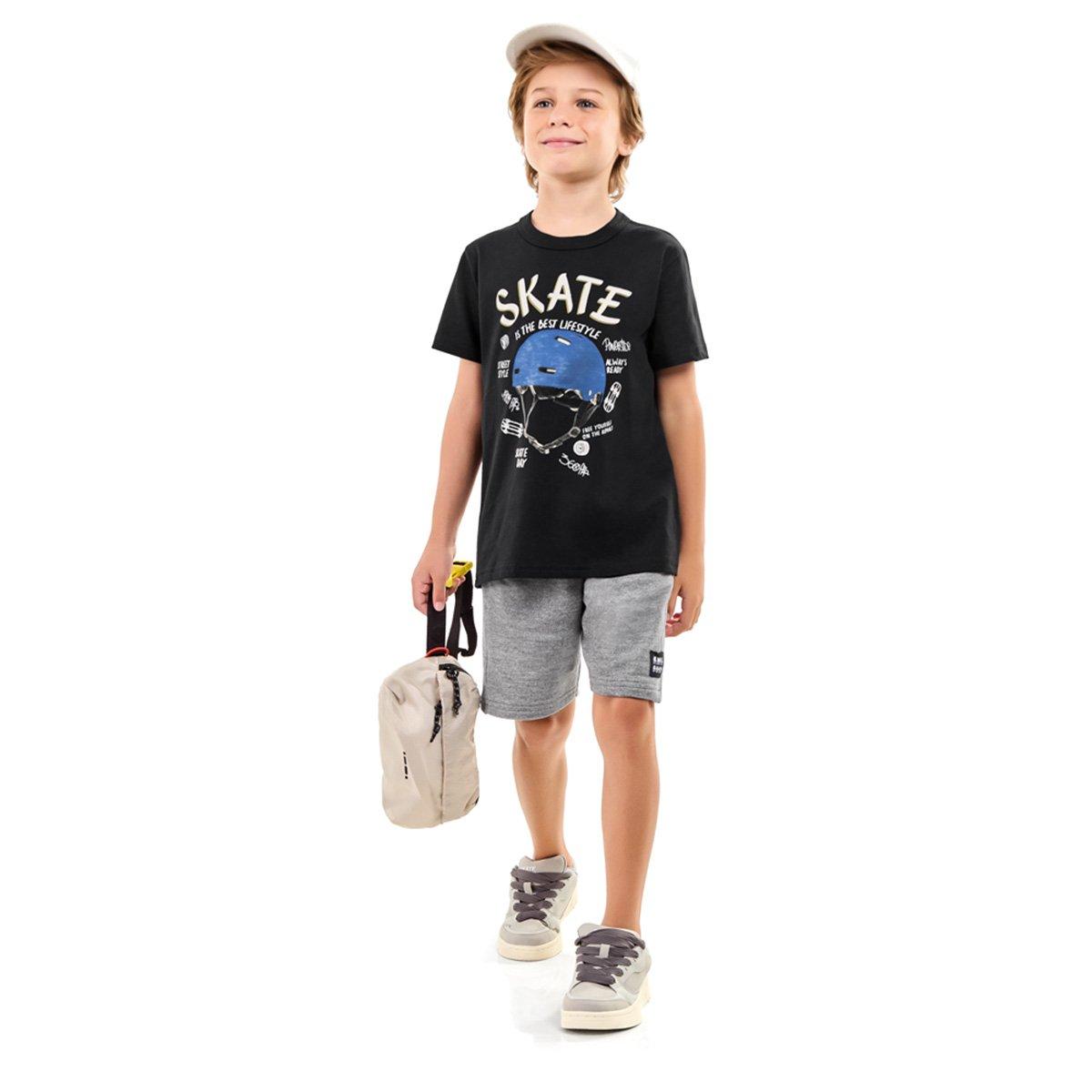 Conjunto Infantil Curto Kamylus Skate Menino - 1