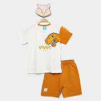 Conjunto Curto Infantil Kamylus Estampado Menino - 1