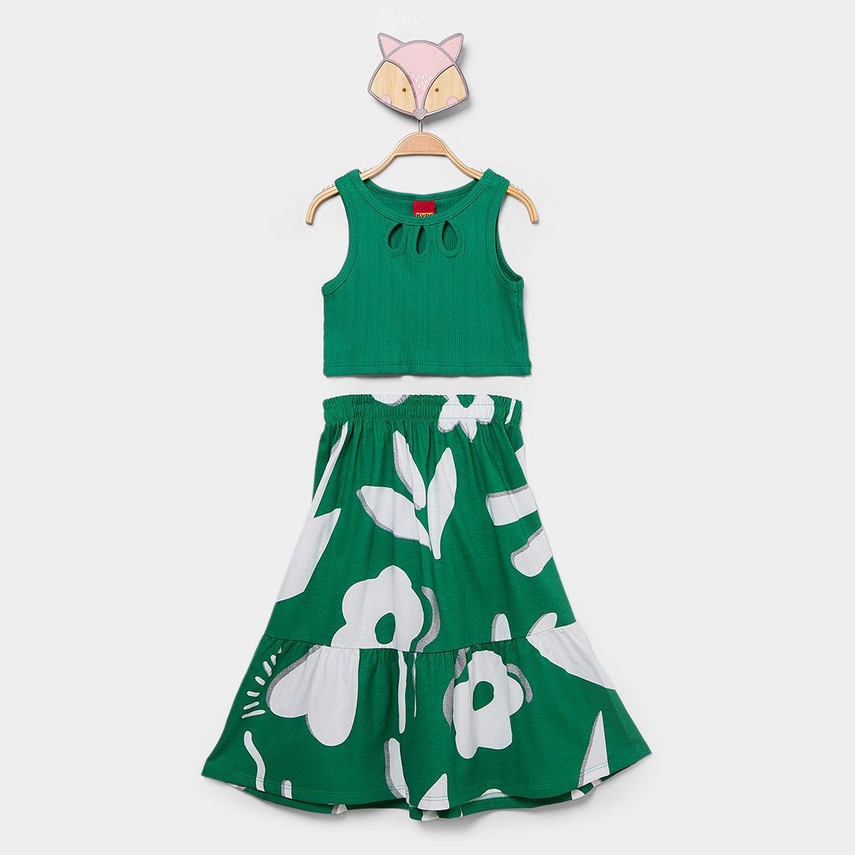 Conjunto Infantil Curto Kyly Floral Menina - 1