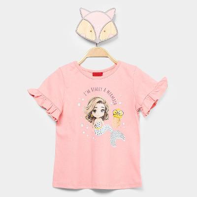 Blusa Infantil Kyly Sereia Menina