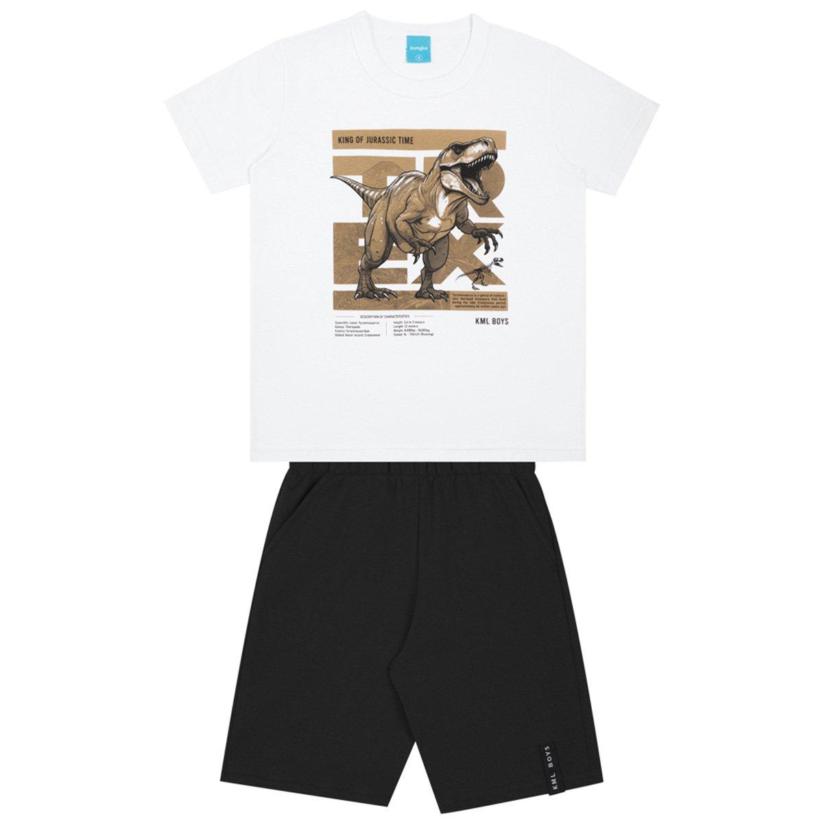 Conjunto Infantil Curto Kamylus Dino Menino - 1