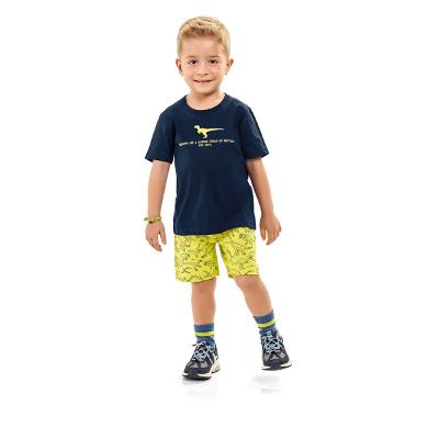 Conjunto Curto Infantil Kamylus Estampado Menino