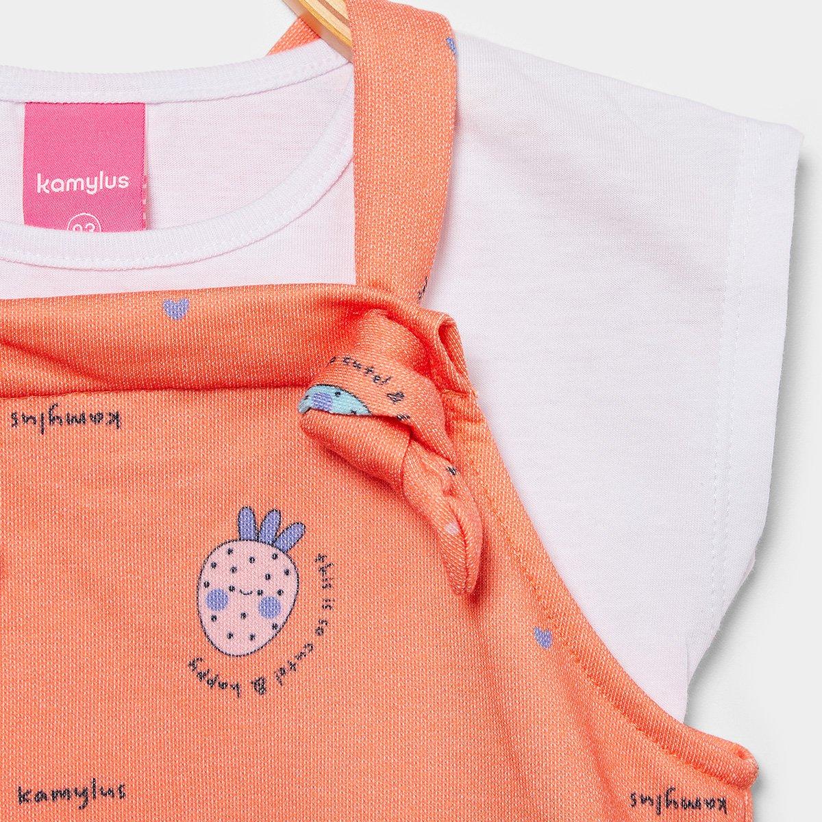 Salopete Infantil Kamylus Estampada - 3