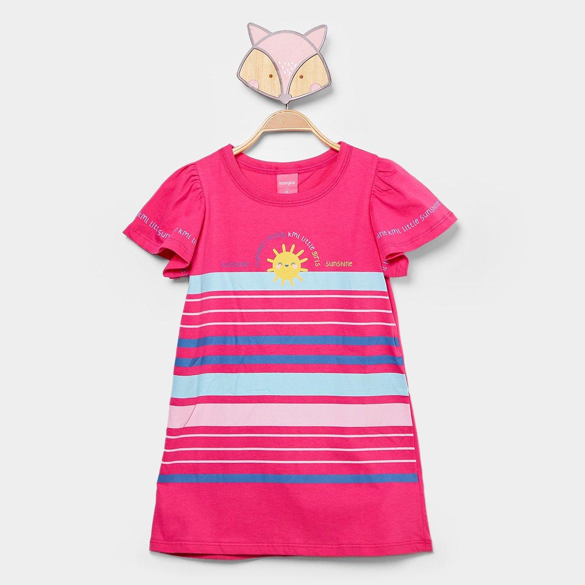Vestido Infantil Kamylus Estampado - 1