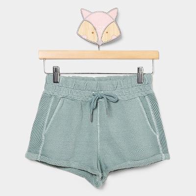 Short Infantil Calvin Klein Moletom Menina
