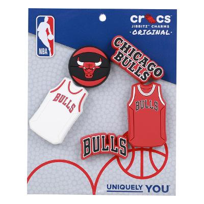 Kit Acessório Para Crocs Infantil Jibbitz NBA Chicago Bulls