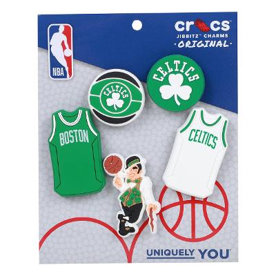 Kit Acessório Para Crocs Infantil Jibbitz NBA Boston Celtis