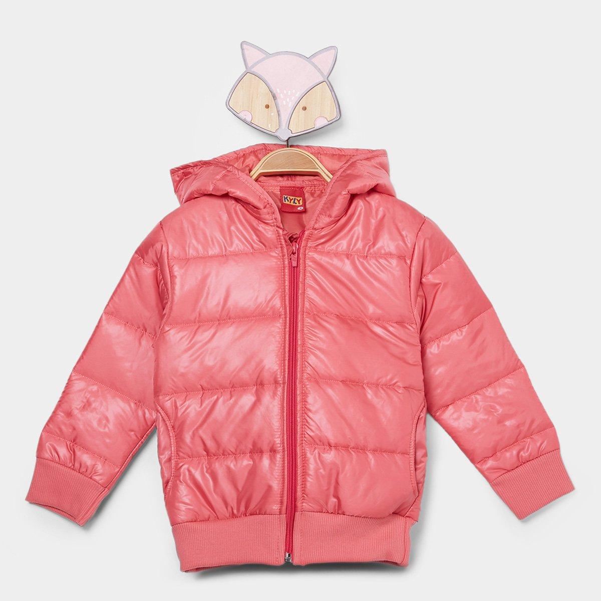Jaqueta Puffer Infantil Kyly Capuz Menina - 1