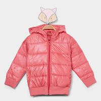 Jaqueta Puffer Infantil Kyly Capuz Menina - 1