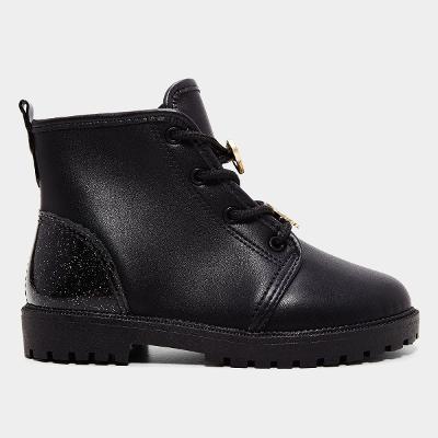 Bota Coturno Infantil Molekinha Baby Gliter Menina