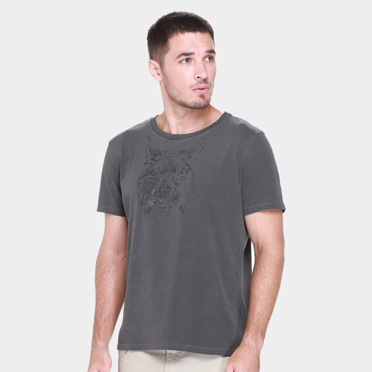 Camiseta Ellus Washed Lynx Classic Masculina - 1