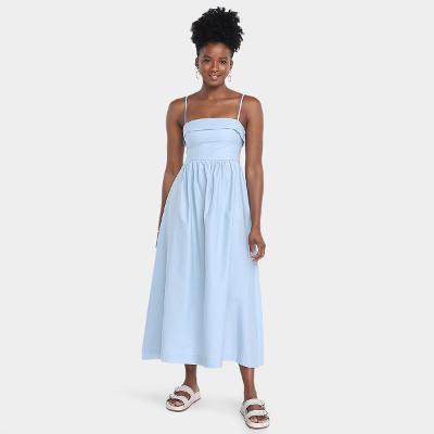 Vestido Farm Alcinhas Longo Feminino