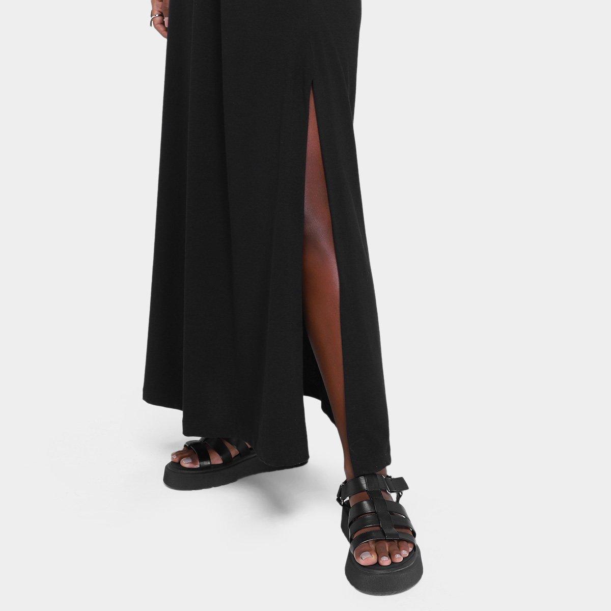 Vestido Farm T-Shirt Fenda Feminino - 4