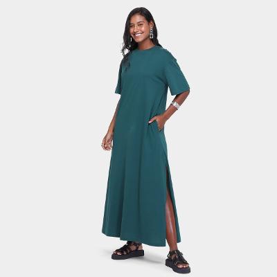 Vestido Farm T-Shirt Fenda Feminino
