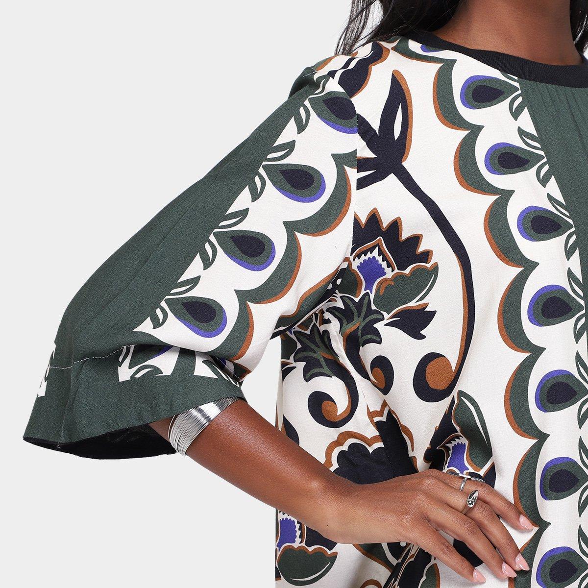 Vestido Farm T-Shirt Floral Arabesque Feminino - 3