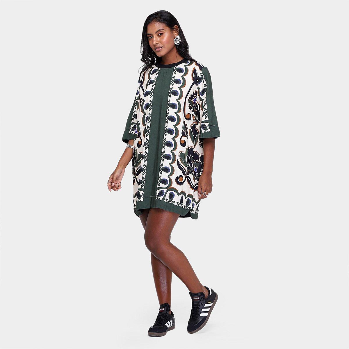 Vestido Farm T-Shirt Floral Arabesque Feminino - 4