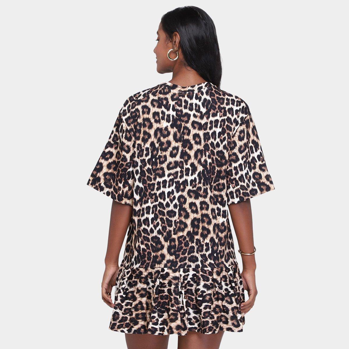 Vestido Moletom Farm Onça Pintada Feminino - 2