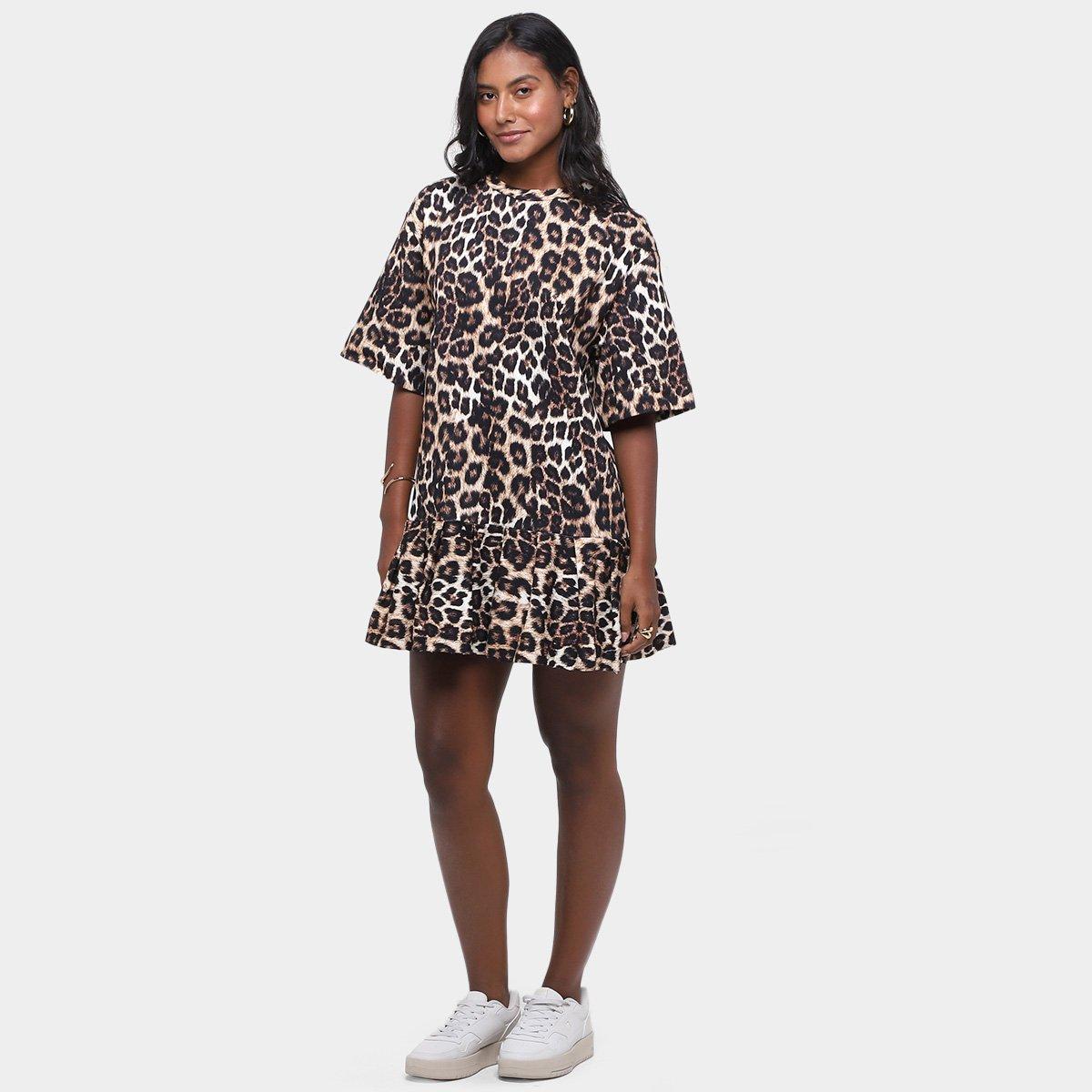 Vestido Moletom Farm Onça Pintada Feminino - 5
