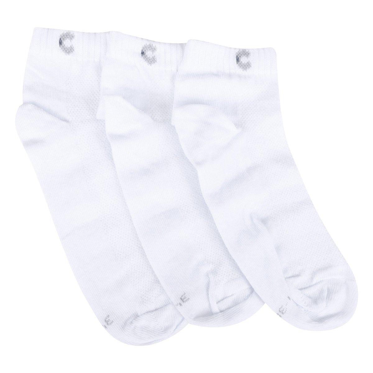 Kit Meia Cano Curto Infantil Cia da Meia 3 Pares - 3