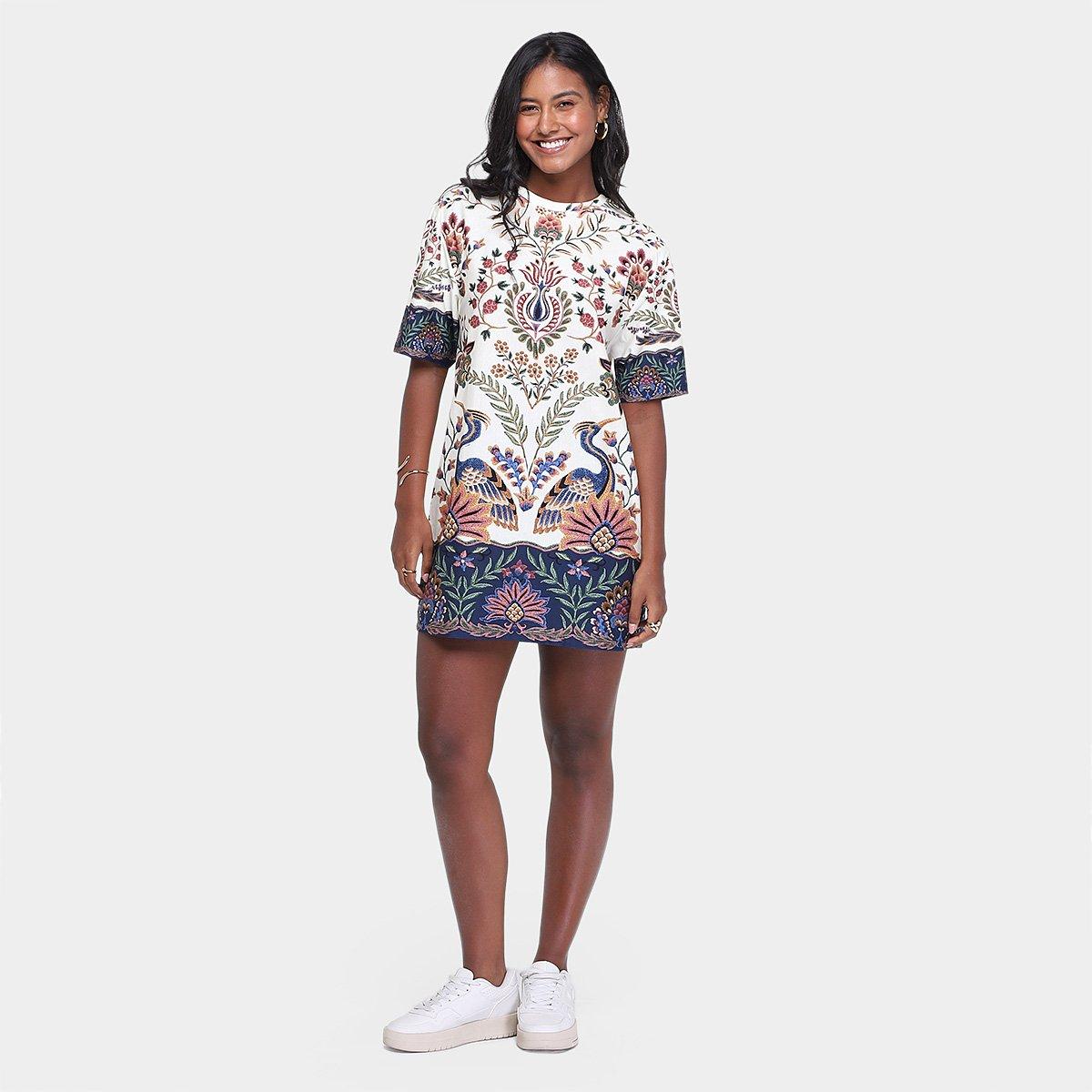 Vestido Farm Básico Jardim Maravilhoso Feminino - 4