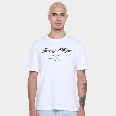 Camiseta Tommy Hilfiger Script Logo Masculina