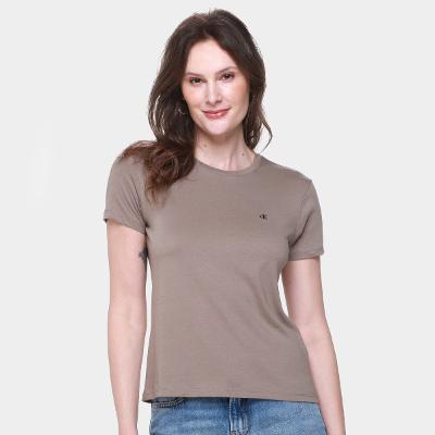 Camiseta Calvin Klein Logo Bordado Feminina