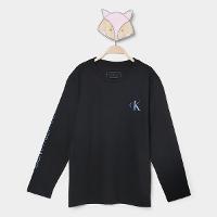 Camiseta Infantil Calvin Klein Logo Gel Manga Longa Menino - 1