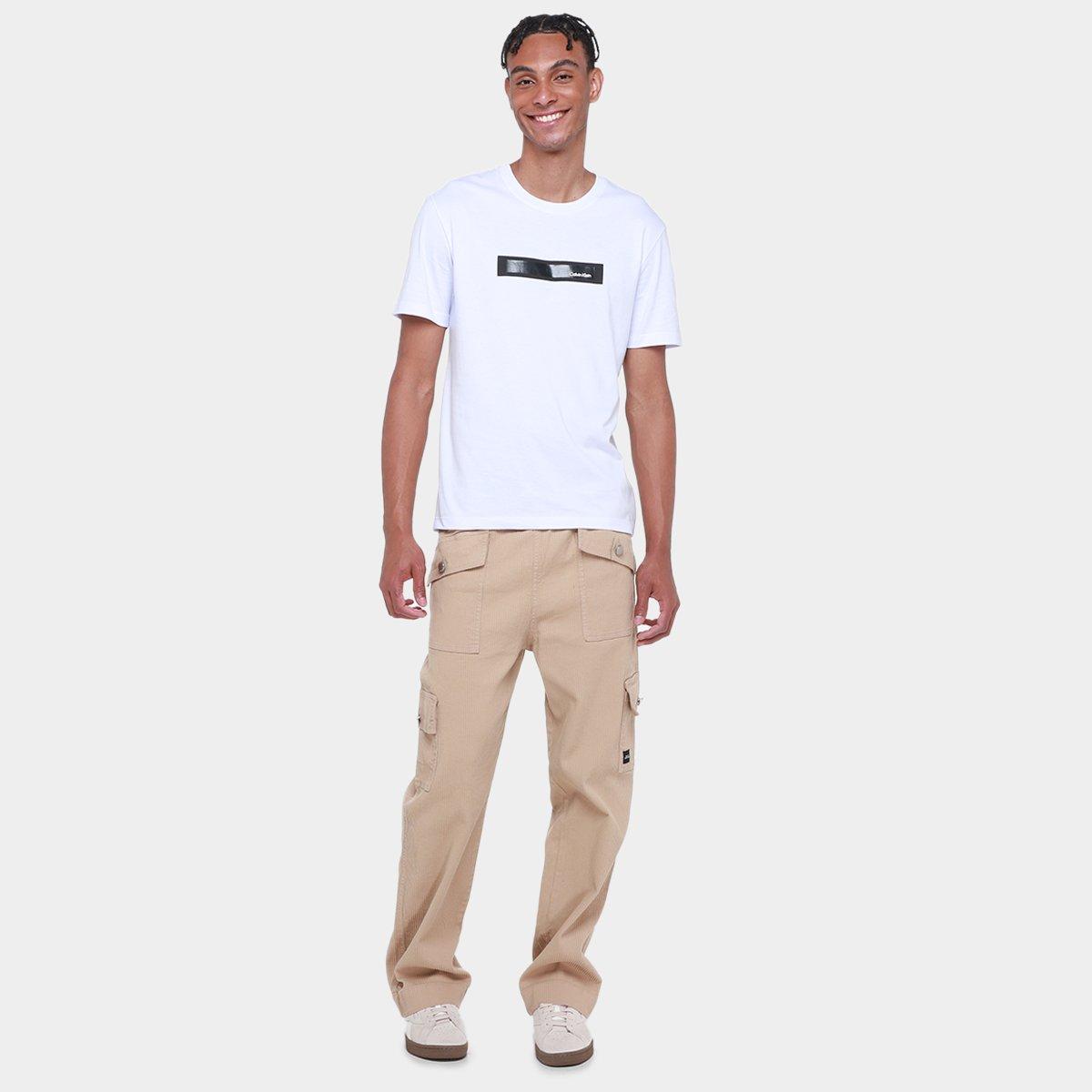 Camiseta Calvin Klein Stripe Gel Masculina - 4