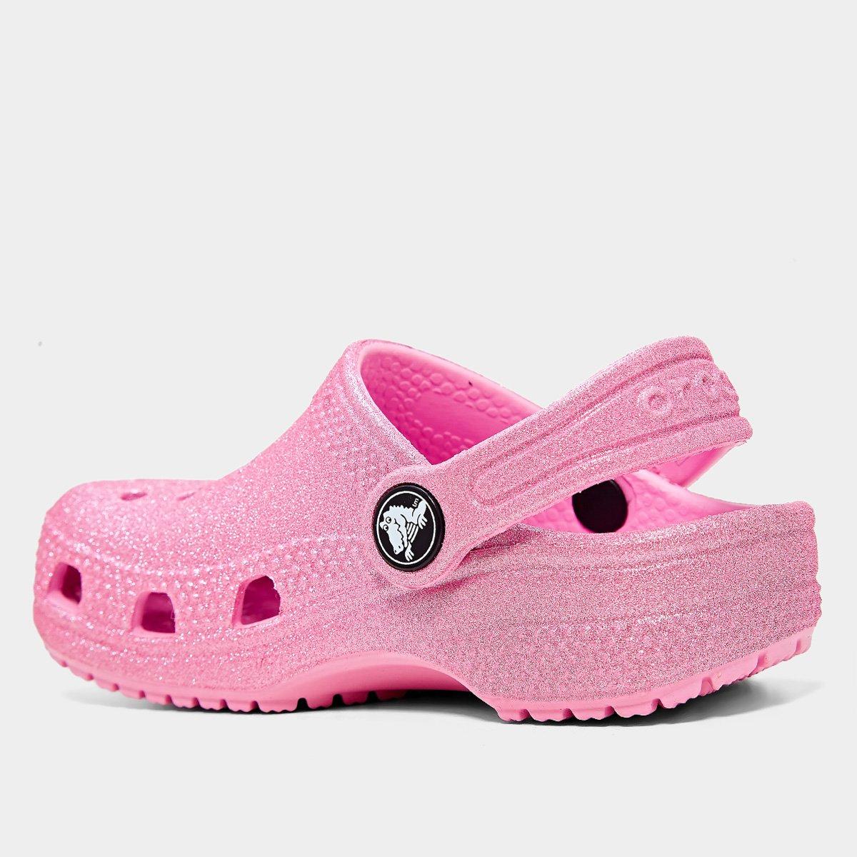 Sandália Crocs Infantil Classic Glitter Clog K - 3