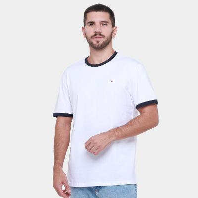 Camiseta Tommy Hilfiger Flag Ringer Masculina