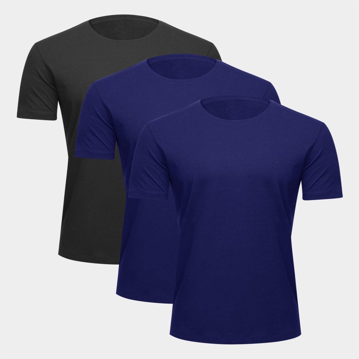 Kit Camiseta Hering Slim Masculina 3 Peças - 1