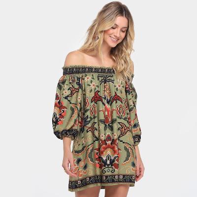 Vestido Farm Curto Flor de Jardim