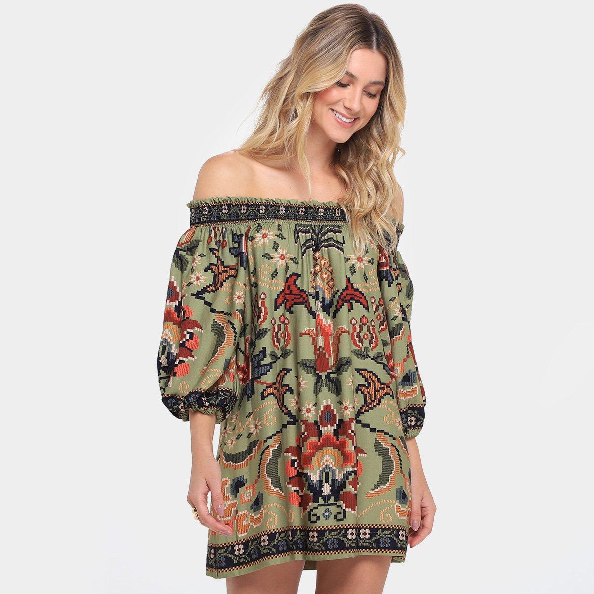 Vestido Farm Curto Flor de Jardim - 1