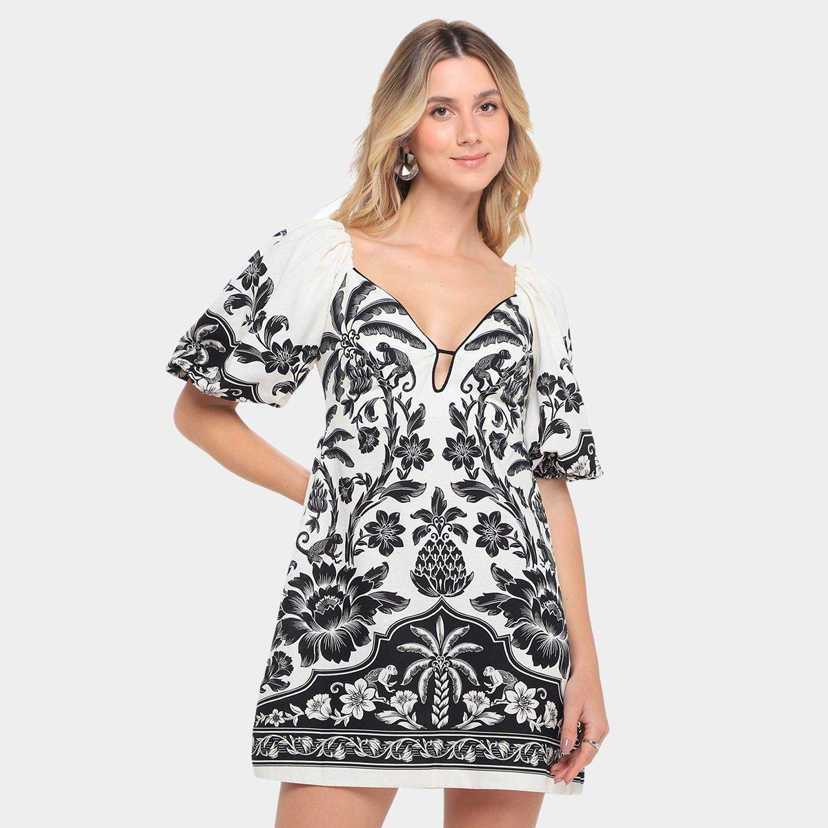 Vestido Farm Curto  Guanacaste - 1