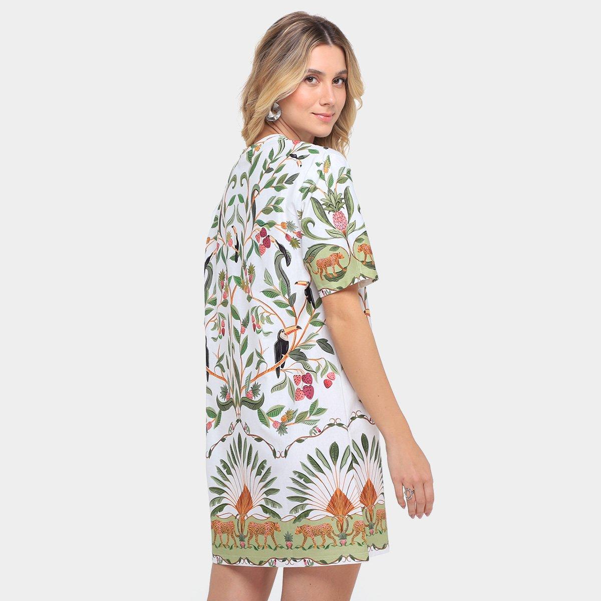 Vestido Tshirt Farm Básico Floresta Doce - 2