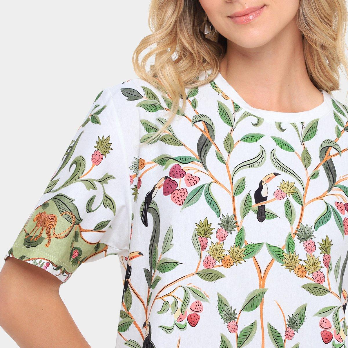 Vestido Tshirt Farm Básico Floresta Doce - 3
