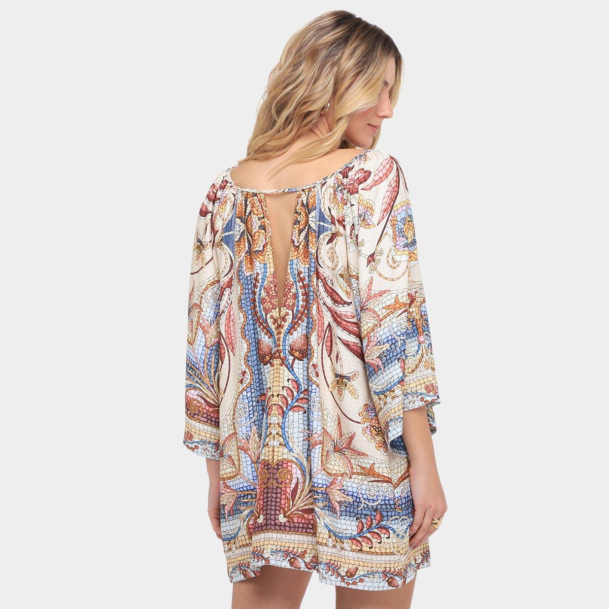 Vestido Farm Curto Vitral do Mar - 2